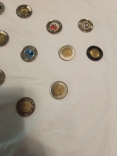 Conmemorative Canadian coins mixed lot 12 Toonies image indicator(4)