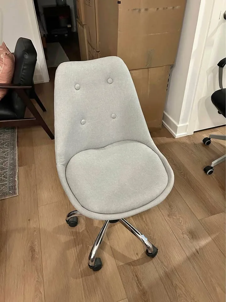 Midcentury gray desk chair