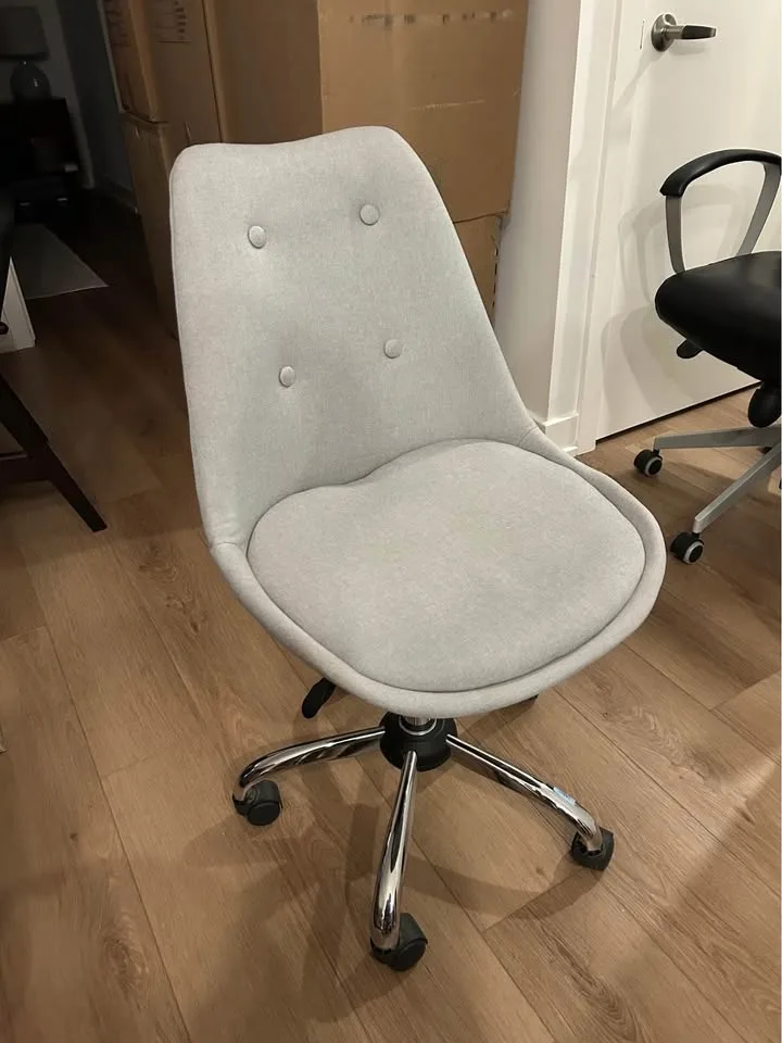 Midcentury gray desk chair image indicator(3)