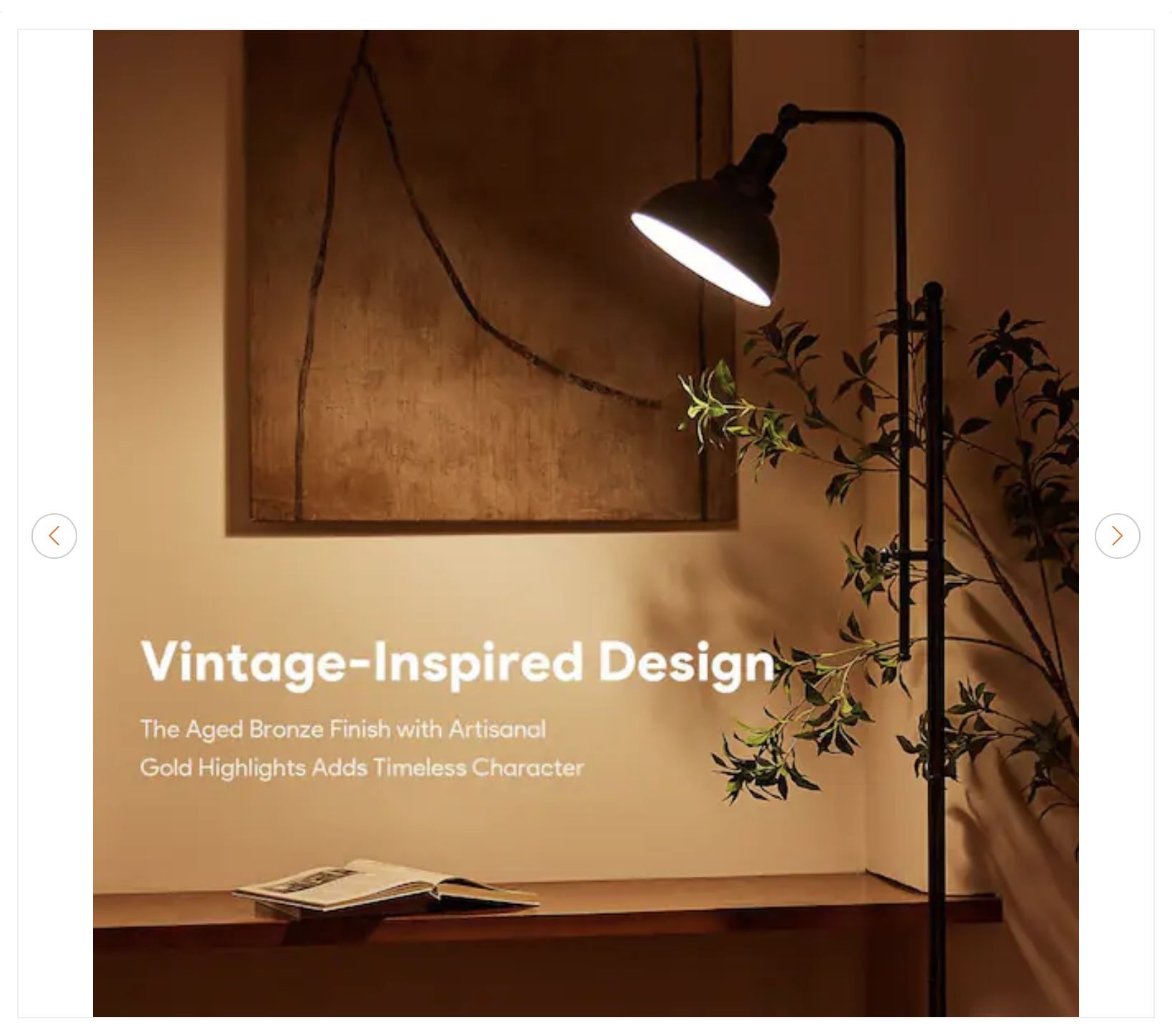 65 in. Adjustable Aged Bronze Industrial Floor Lamp - New - photo 5