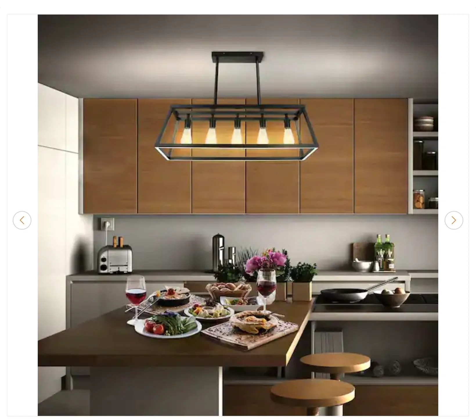 60-Watt 5-Light Black LED Chandelier - New image indicator(9)