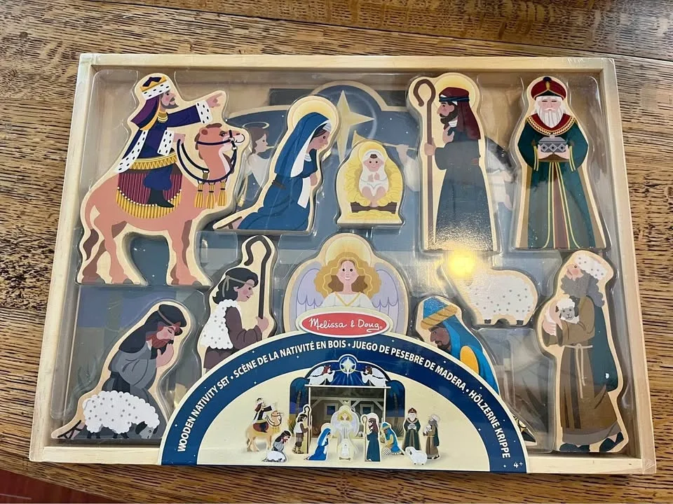 BNIB nativity set. Melissa and Doug. wooden toys.