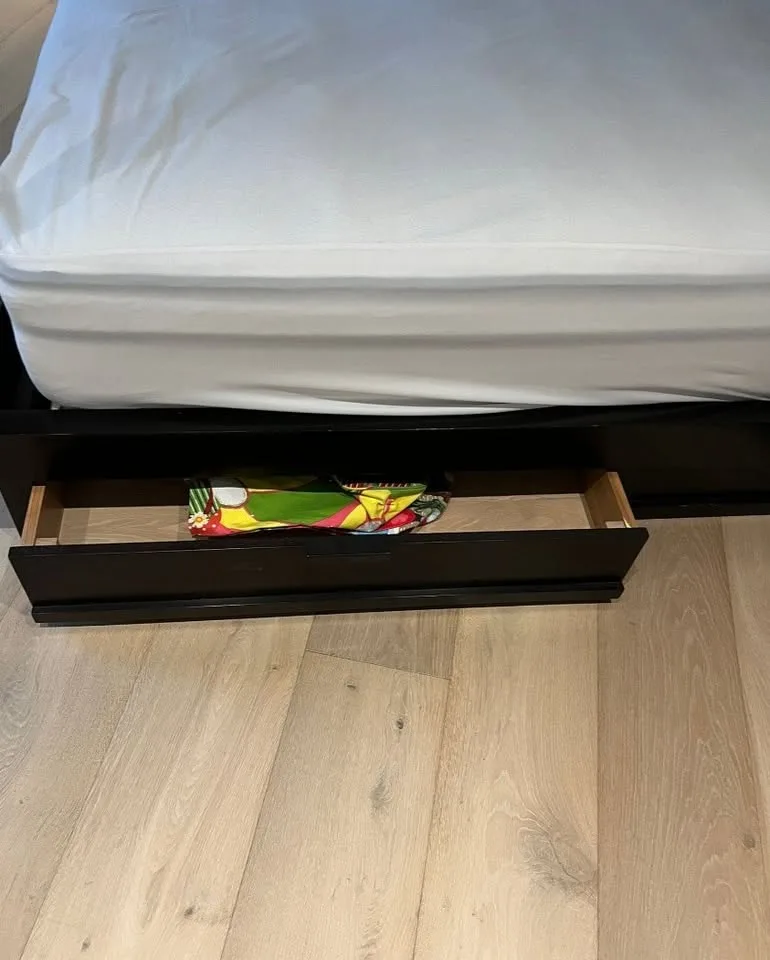 Bed Frame Queen - Solid Wood + 2 Storage Drawers image indicator(2)