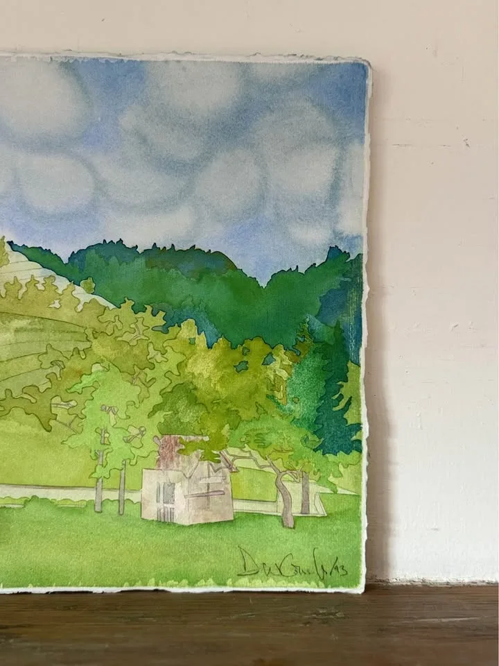 Vintage Signed Watercolour, Lake Garda, Italy 1993 image indicator(5)