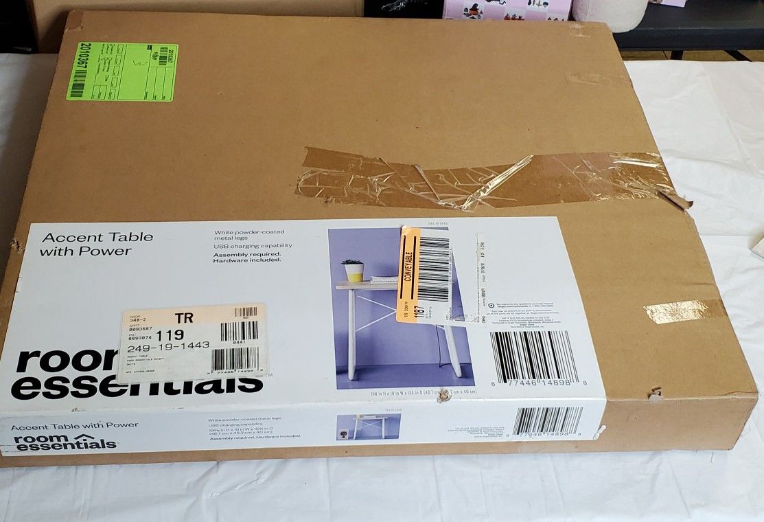 room essentials accent table with power - photo 2
