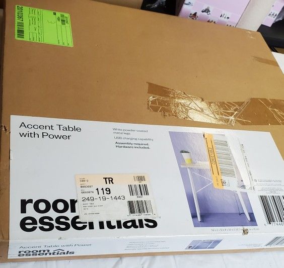 room essentials accent table with power - photo 3