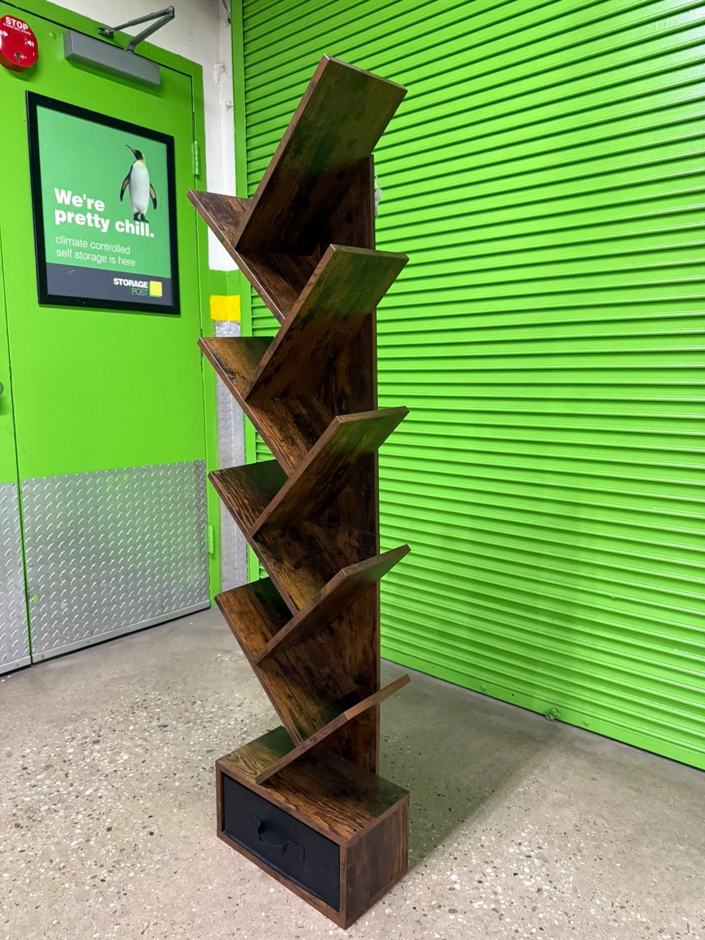 Tree Bookshelf with Drawer 9-Tier image indicator(4)