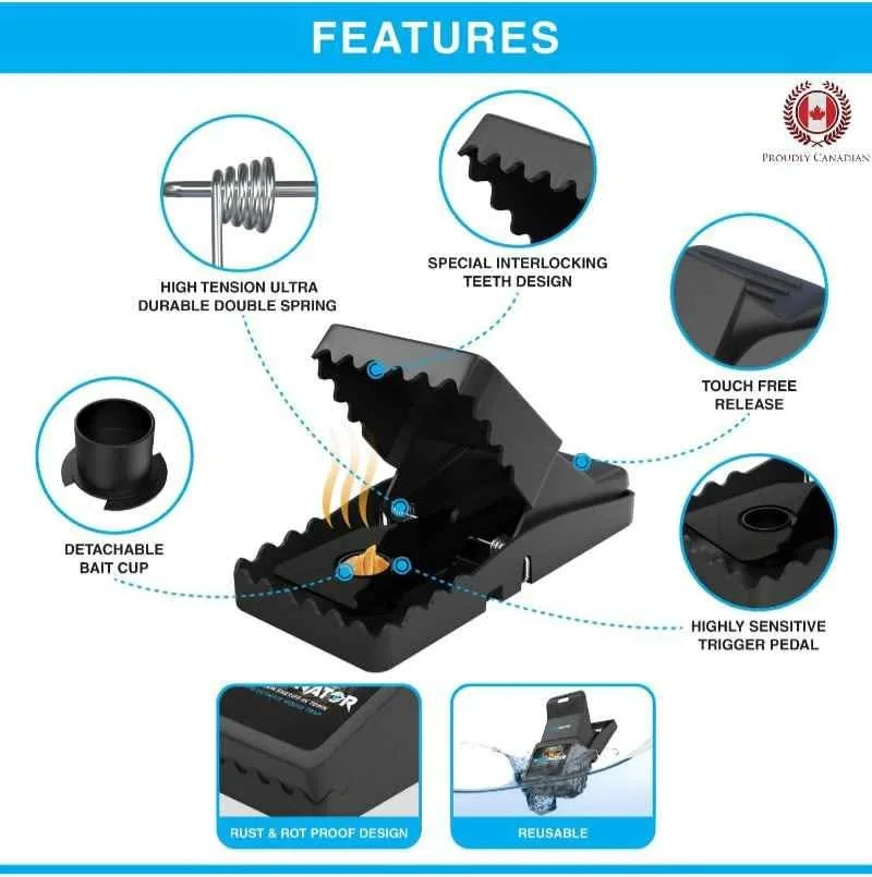 NEW 6-Pack Mouse Snap Traps image indicator(2)