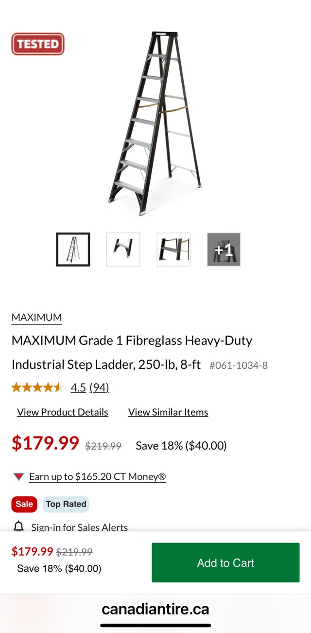 8 foot fibreglass ladder