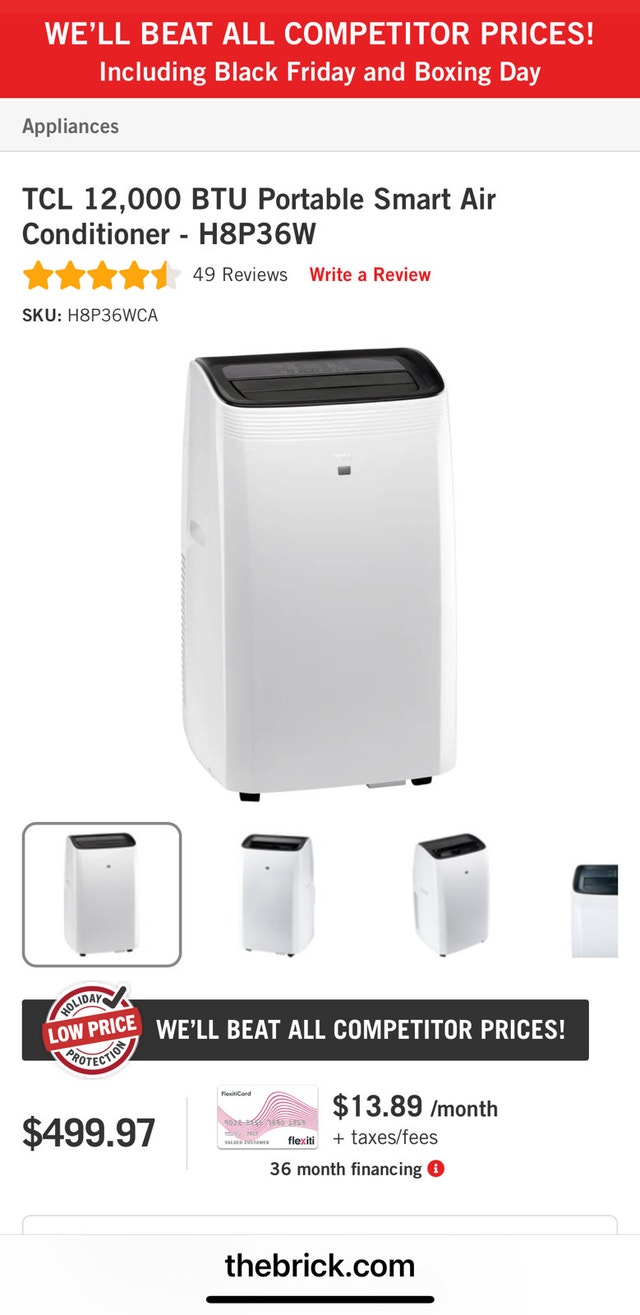 TCL SMART PORTABLE AC WITH REMOTE