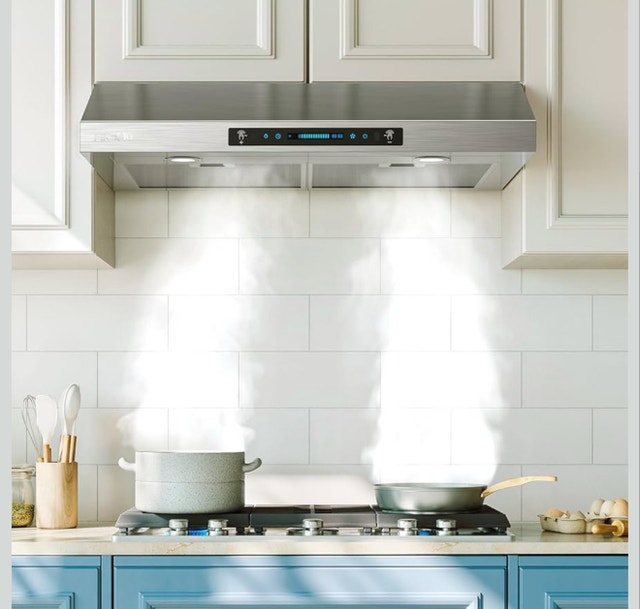HisoHu 30 Inch Under Cabinet Range Hood with 1200 CFM