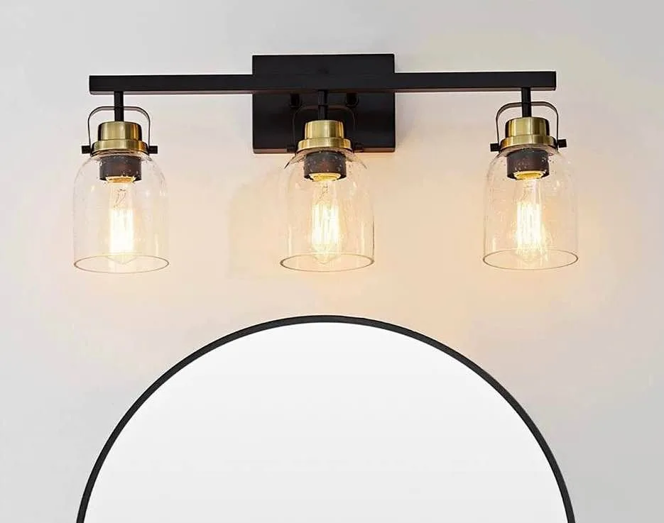 🖤 Globe Electric 3-Light Vanity Light – Matte Black