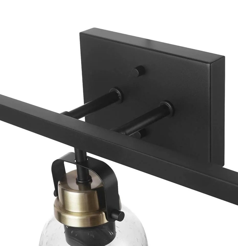 🖤 Globe Electric 3-Light Vanity Light – Matte Black image indicator(4)