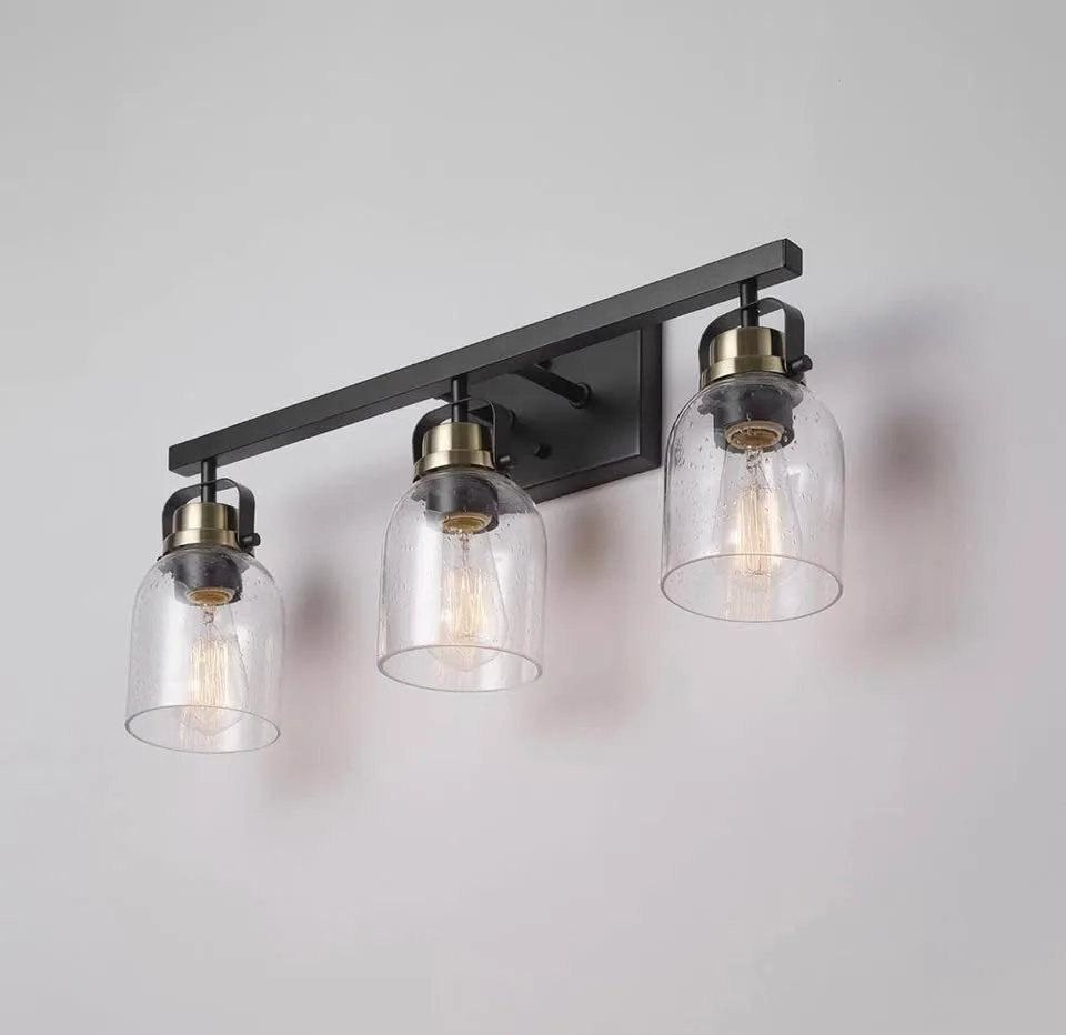 🖤 Globe Electric 3-Light Vanity Light – Matte Black image indicator(5)