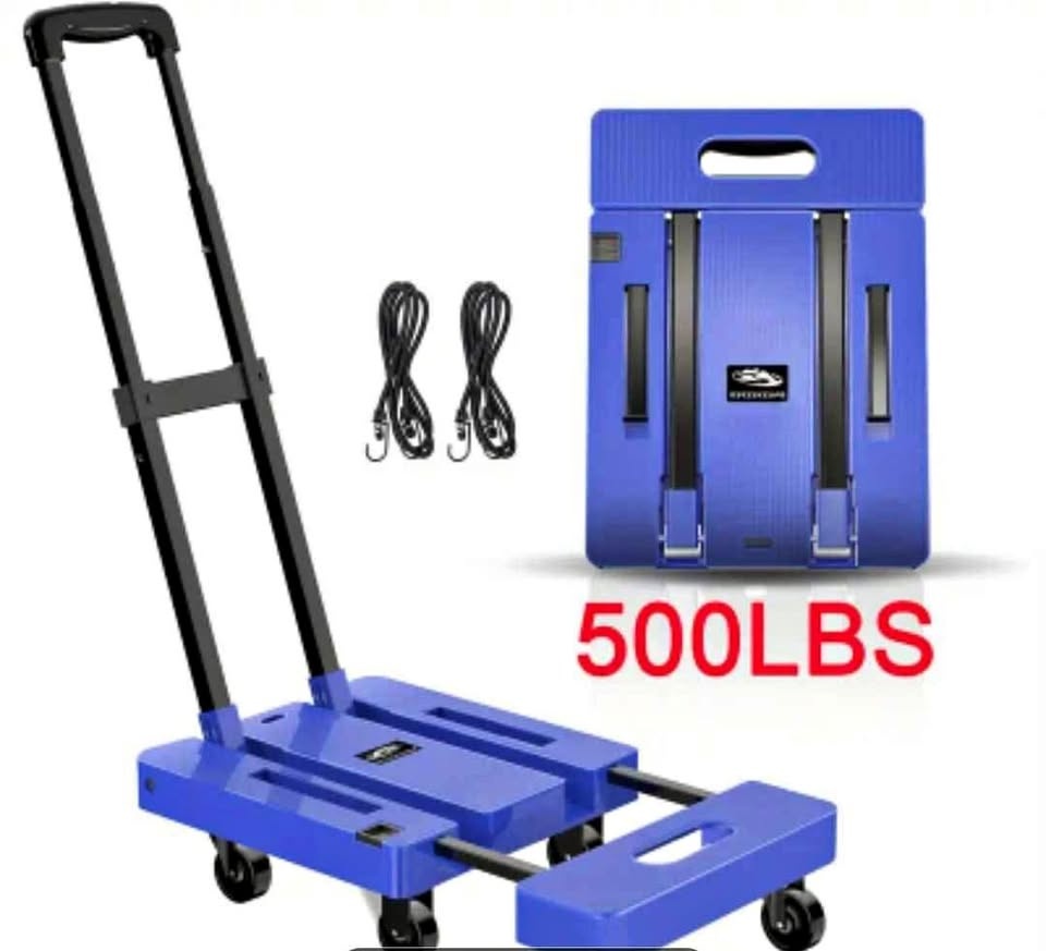 SPACEKEEPER 500 Lbs Heavy Duty Folding Cart