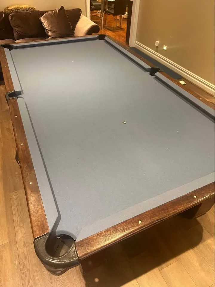 9’ Slate Pool Table - Recently Re-felted Antique Table image indicator(3)