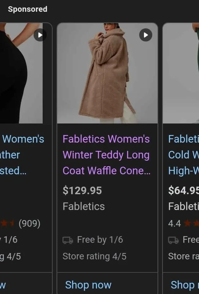 Winter teddy coat fabletics image indicator(4)