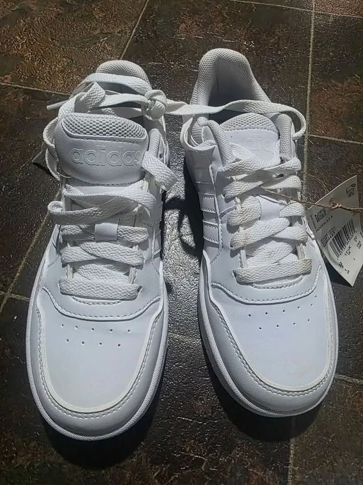 Adidas Hoops 3.0 K White Basketball Sneakers Youth Size 1 image indicator(3)