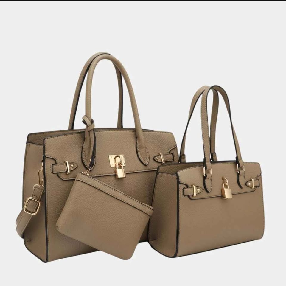 Naomi 3-Piece Vegan Leather Handbag Set - photo 4