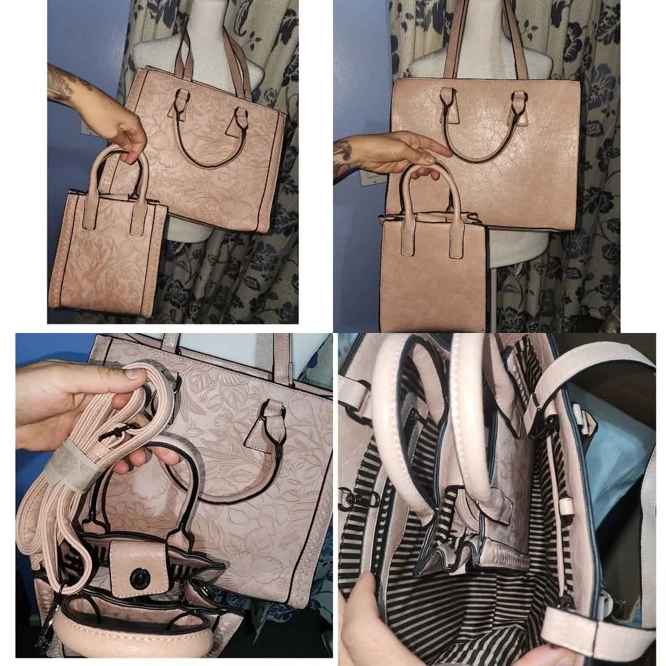 Vera 2 Piece Vegan Leather Tote Bag Set image indicator(2)