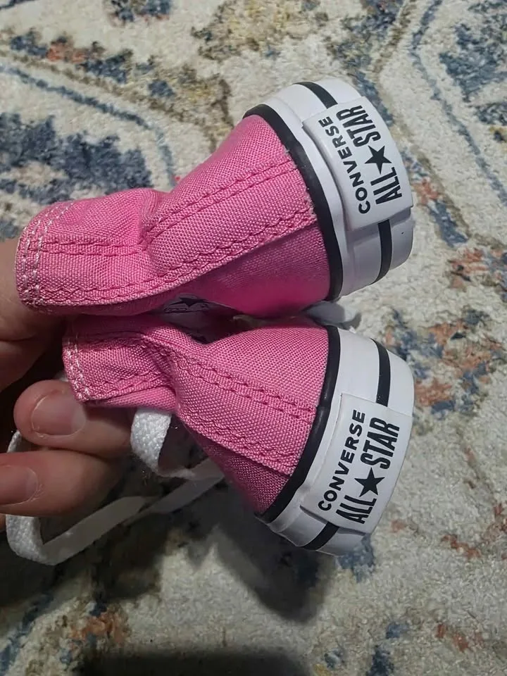 CONVERSE All Star Pink High Top Toddler Sneakers 3C image indicator(4)