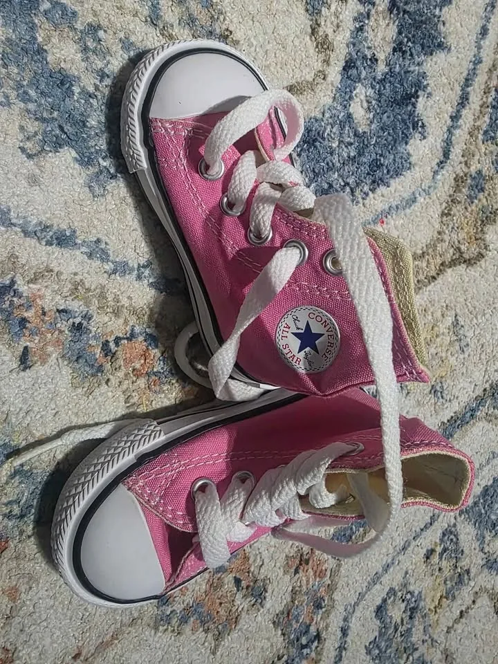 CONVERSE All Star Pink High Top Toddler Sneakers 3C image indicator(5)