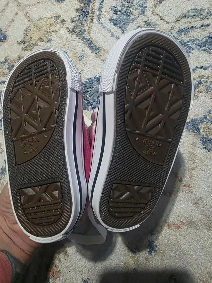 CONVERSE All Star Pink High Top Toddler Sneakers 3C image indicator(6)