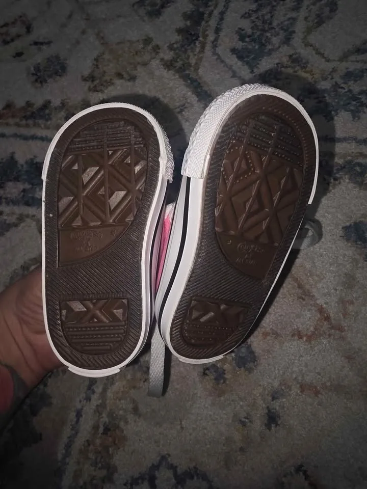 CONVERSE All Star Pink High Top Toddler Sneakers 3C image indicator(7)