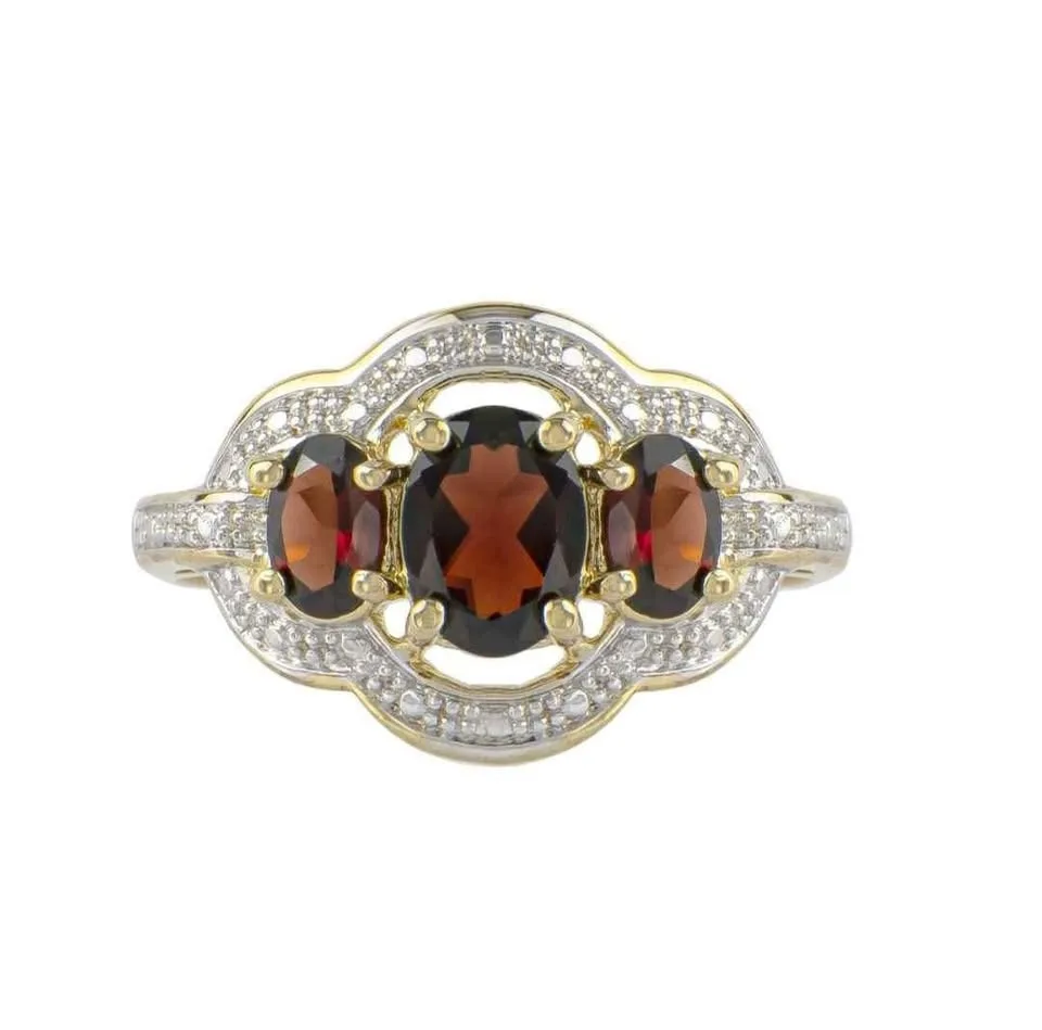 Gold Coast 14k Gold Garnet Ring Size 9 image indicator(2)