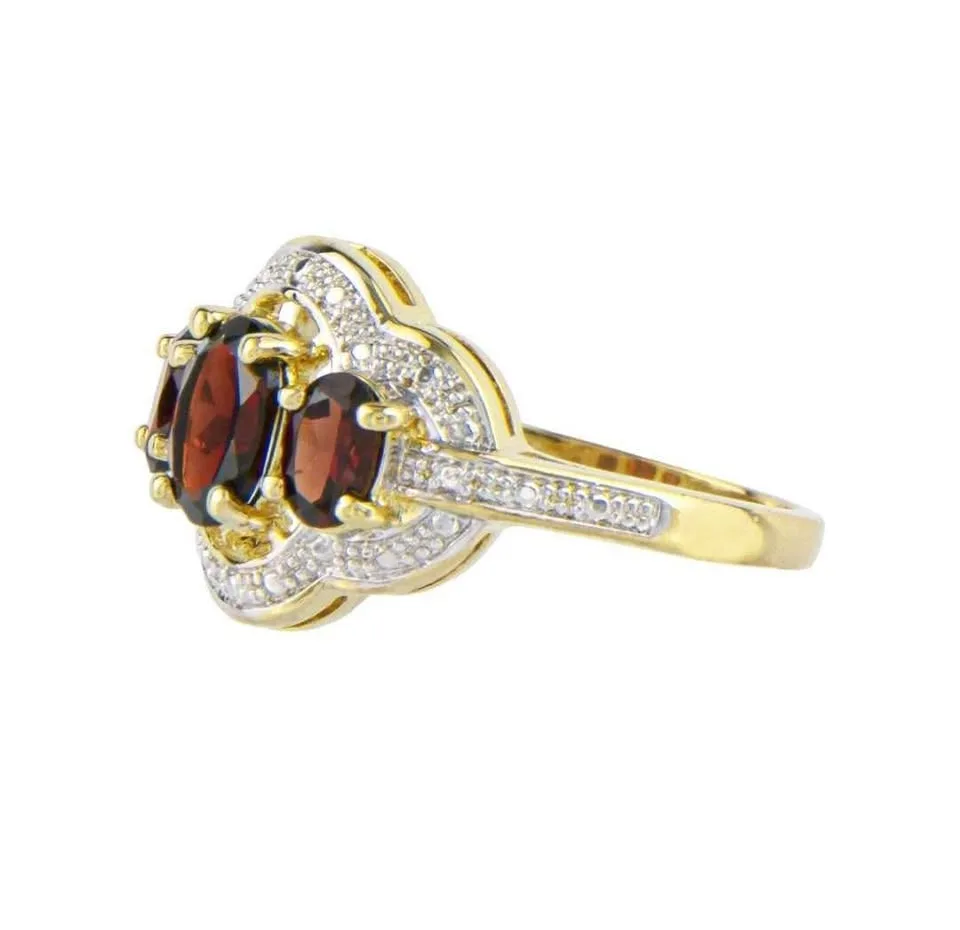 Gold Coast 14k Gold Garnet Ring Size 9 image indicator(3)