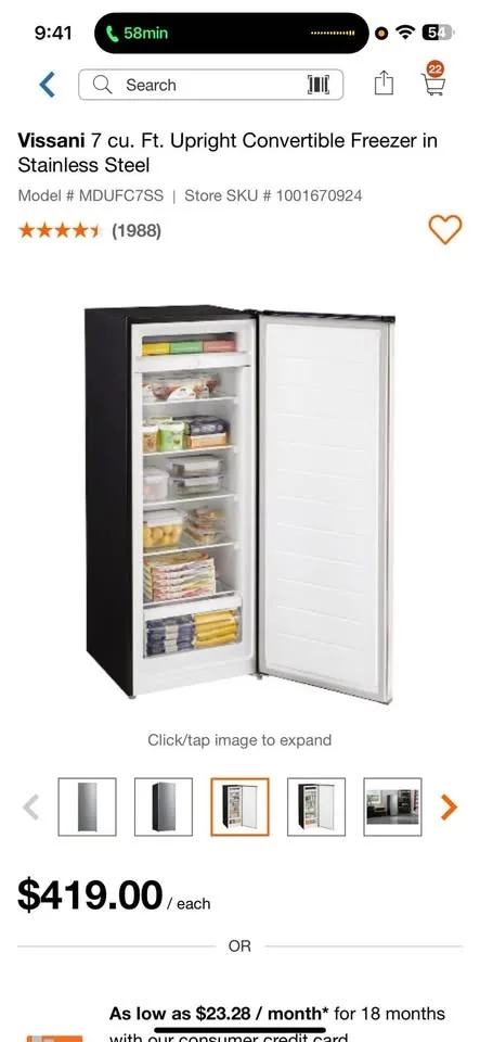 7 cu. Ft. Upright Convertible Freezer image indicator(2)