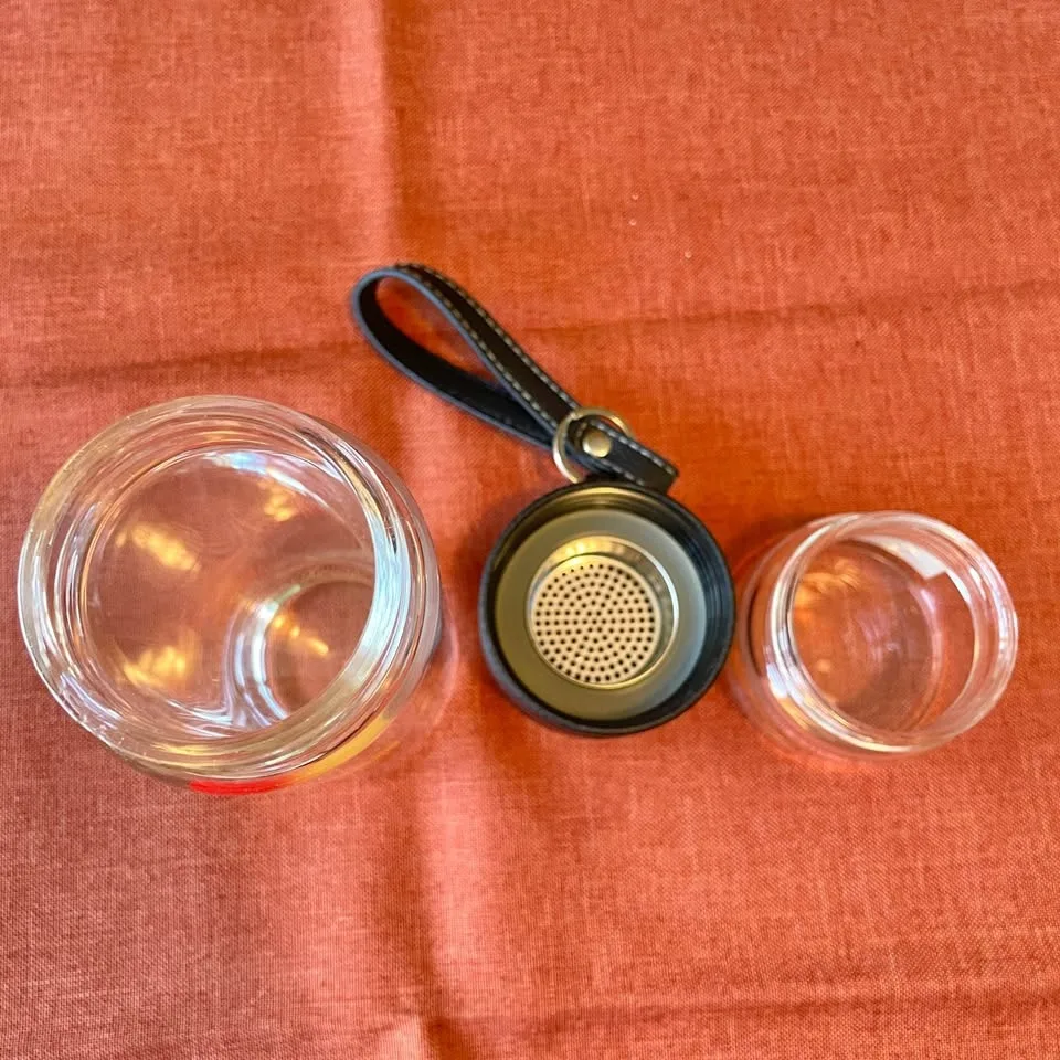 Tea Separation Bottle – Double Wall Glass Tea Infuser image indicator(7)