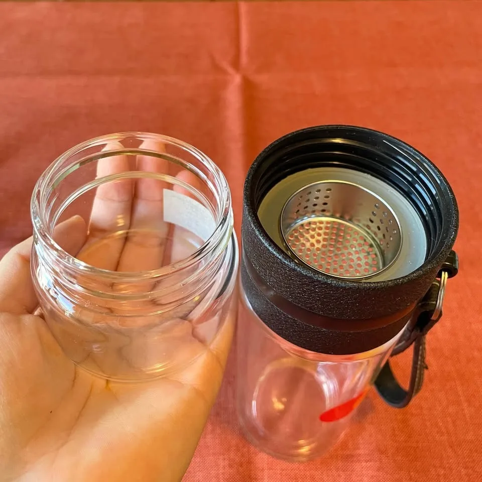 Tea Separation Bottle – Double Wall Glass Tea Infuser image indicator(8)