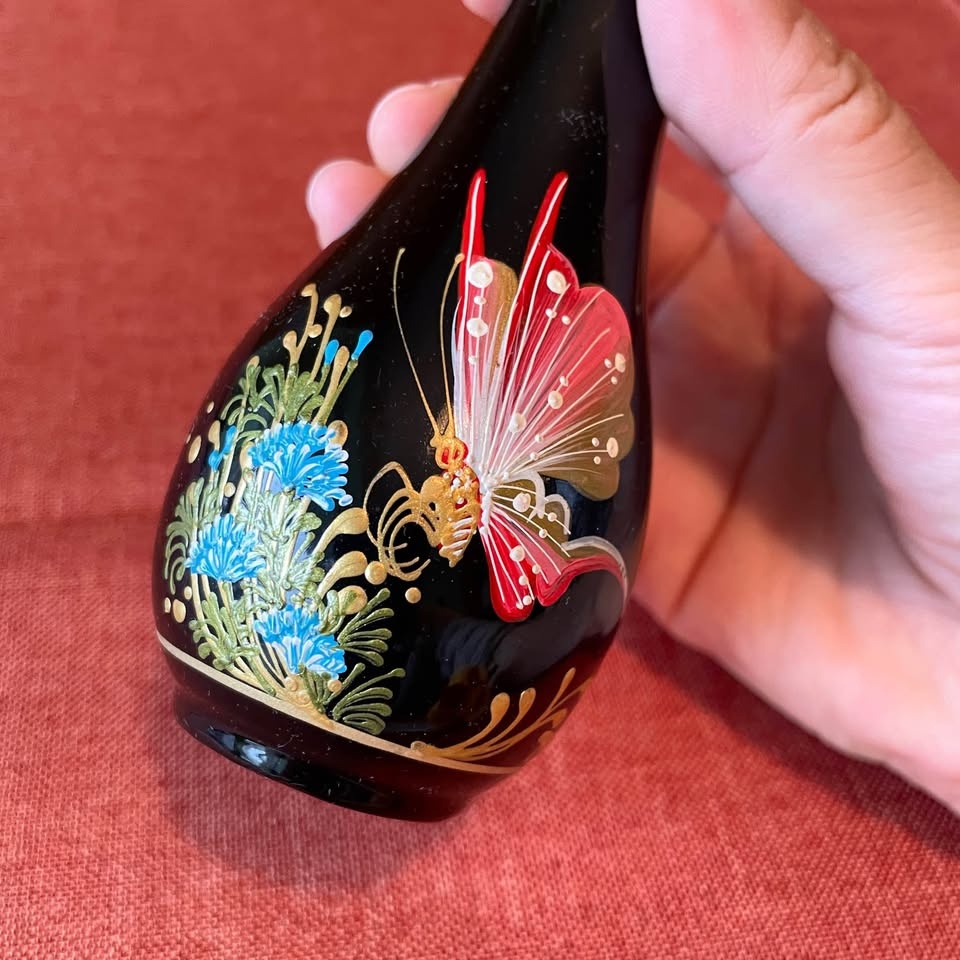 Vintage Bud Vase with Butterfly Design - photo 4