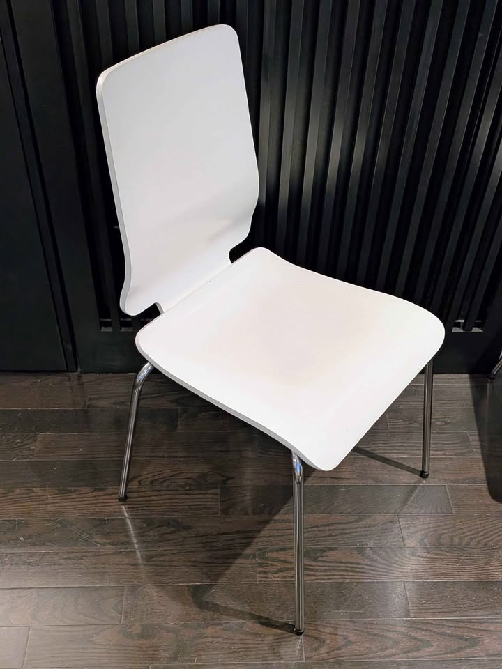 White IKEA Gilbert Dining Chairs - 4 Available - photo 3