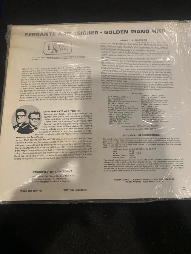 Ferrante Teicher LP: Golden Piano Hits image indicator(2)