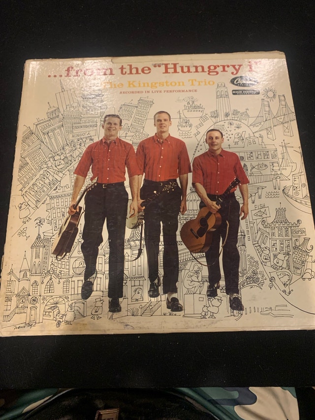 Kingston Trio Vinyl - the Hungry I (1959) rare, folk bluegrass