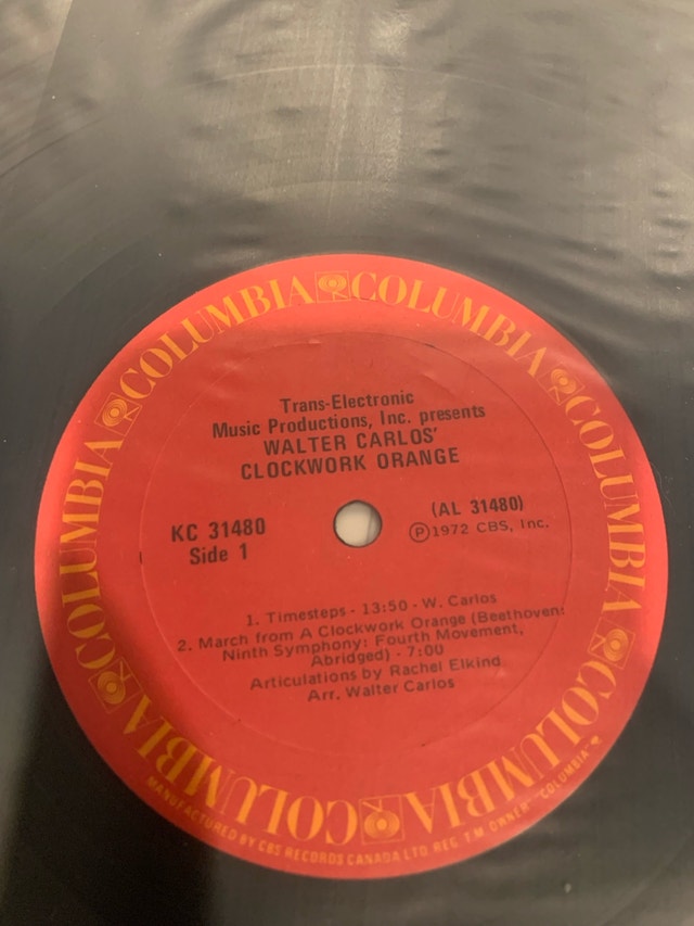 Walter Carlos Clockwork Orange Vinyl - Super Rare! - photo 5