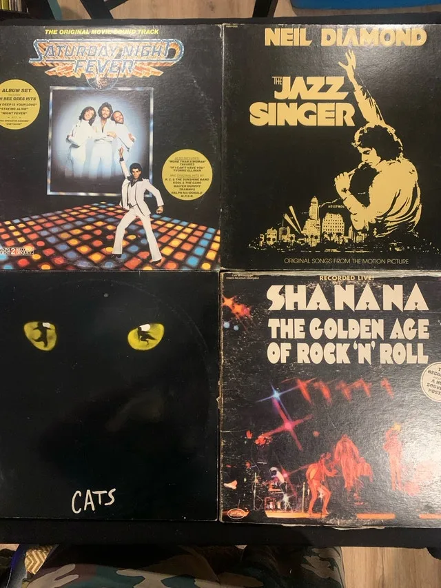 Vinyl Records Musicals Cats Jazz Singer Shanana Sat Night Fever