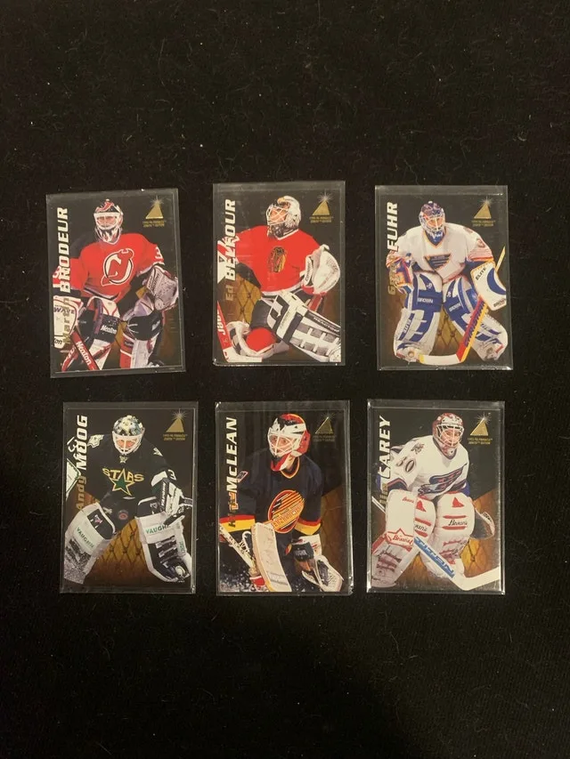 Hockey Cards - pinnacle Zenith 6 card set goalies only