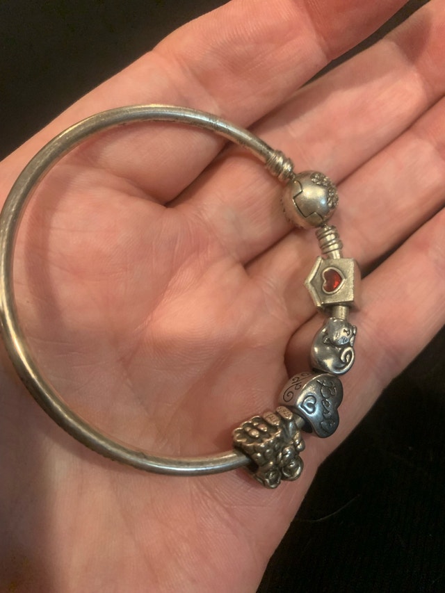 Pandora Bracelet basic starters w/4 beads $125 OBO