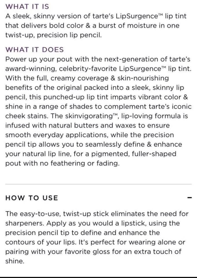 BNIB Tarte lipsurgence power pigment in flush. Retails $34 plus - photo 2