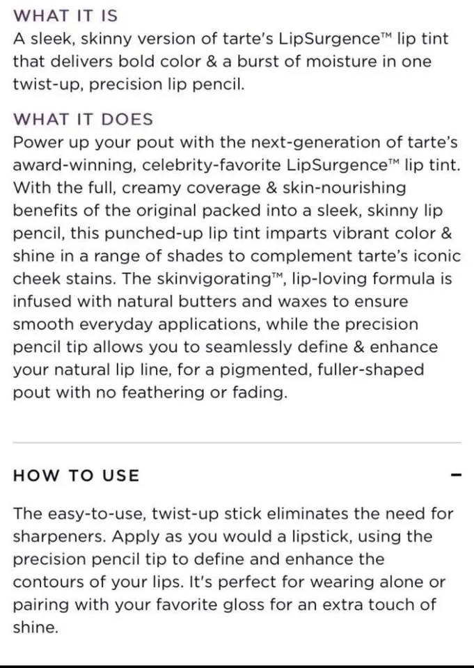 BNIB Tarte lipsurgence power pigment in flush. Retails $34 plus image indicator(2)