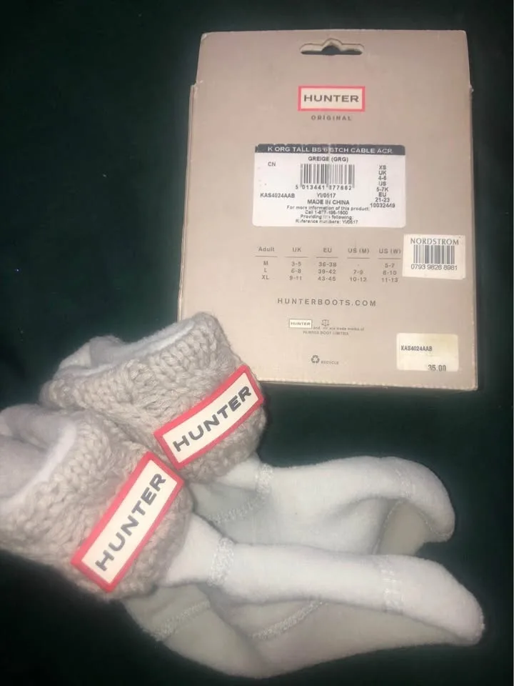 Hunter boot socks Greige size xs (4-6 kids) image indicator(3)