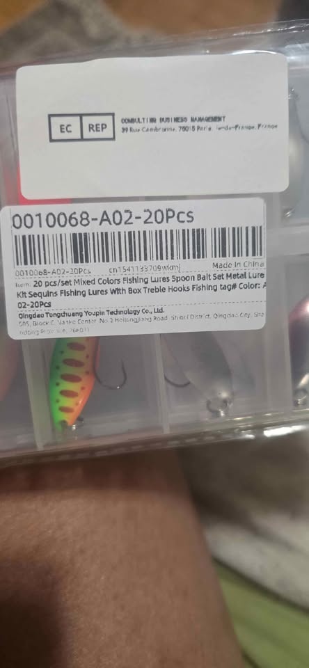 20pcs Trout Spoon Lure Set Mixed Colors Metal Bait - photo 3