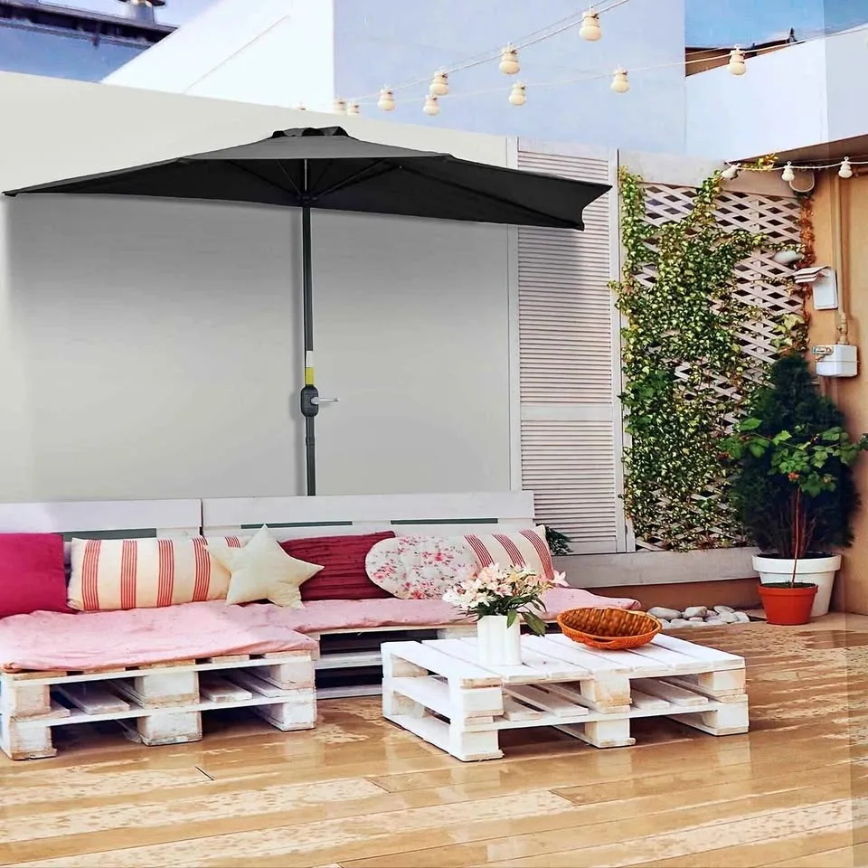 Outsunny 9.8ft Half Umbrella