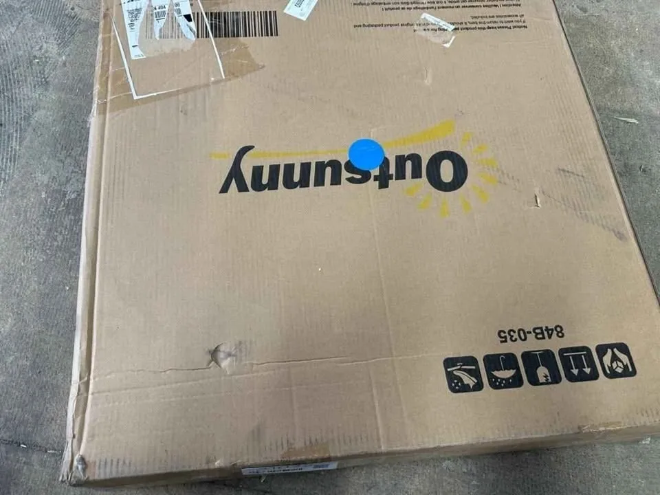 Outsunny 27" Patio Square Table with Tempered Glass Top image indicator(5)