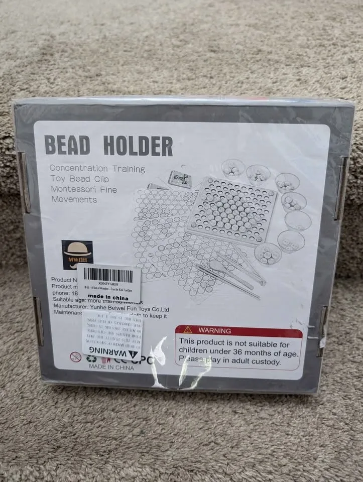 Bead Holder - Concentration Training Toy - Montessori Fine Movem image indicator(2)