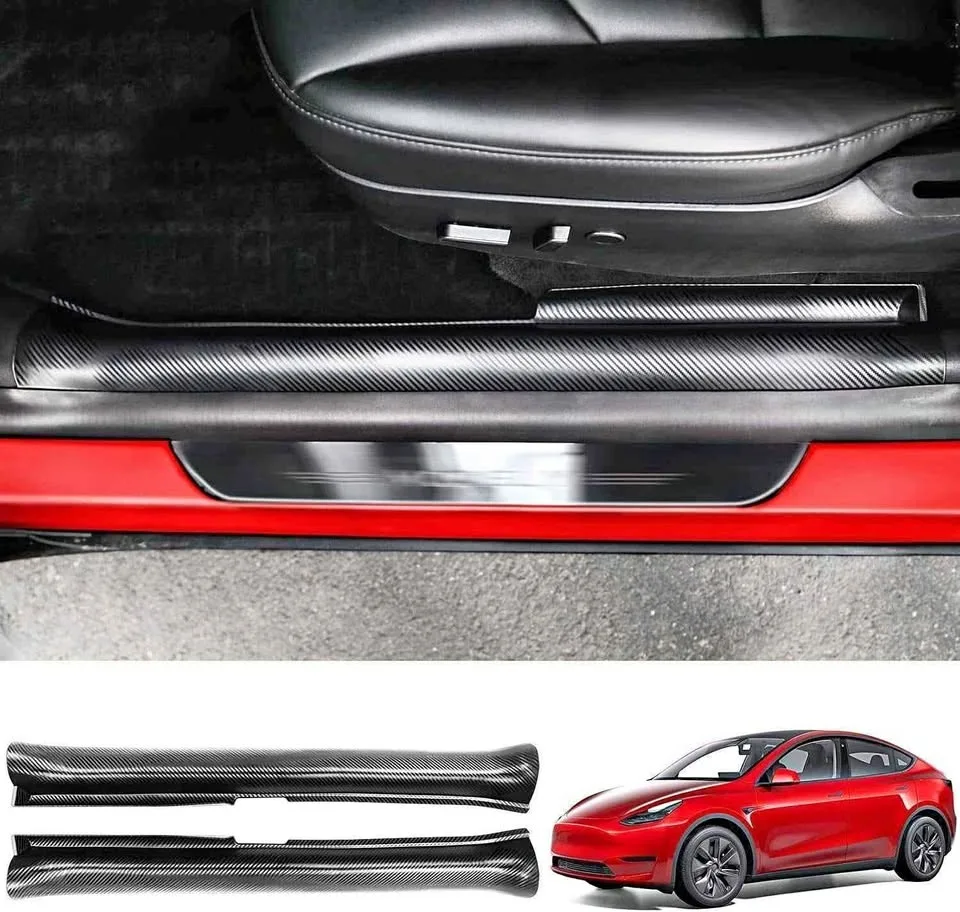 KSGMFED 2PCS Front Door Sill Protector for Tesla Model Y