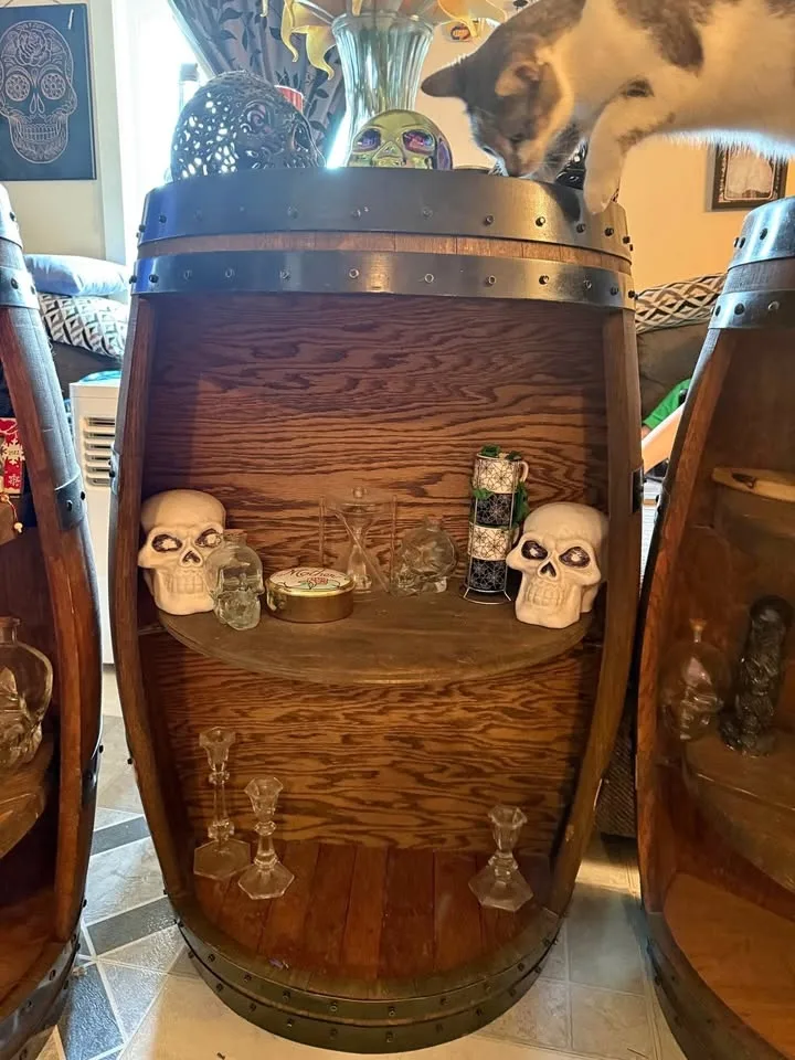 Wine Barrel shelves